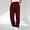 01 Wine, variant on zfwon Mens Open Hem Jogging Bottoms Mens Straight Leg Trousers Plus Size Plain Lightweight Elasticated Waist Sweatpants with Drawstring Warm Winter Baggy Casual Sports Running Trouser