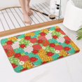 thumbnail image 3 of Pioneer Flower Floral Print Pattern Bathroom Rugs Mat, Non Slip Microfiber Bathroom Rug with Rubber Backing, Soft Mats for Bathroom Floor Tub Shower, 17"x27", 3 of 4