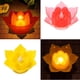 thumbnail image 3 of Inicio Shenghui Decoración Adornos Crystal Lotus Tea Light Candelabro rojo Sunnimix Luz de vela flotante LED, 3 of 8