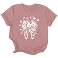 thumbnail image 4 of Wang6 Womens Short Sleeve Plus Size Tshirts Casual Tooth Floral Printed Graphic Tees Shirts Summer Crew Neck Loose Fit Tops Pink M, 4 of 4