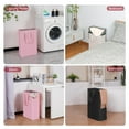 thumbnail image 6 of Efluky Laundry Basket,48L Dirty Clothes Basket with Handles, Foldable Laundry Basket for Clothes, Slim Laundry Hamper for Laundry Room, Dorm and Bedroom,Pink, 6 of 8