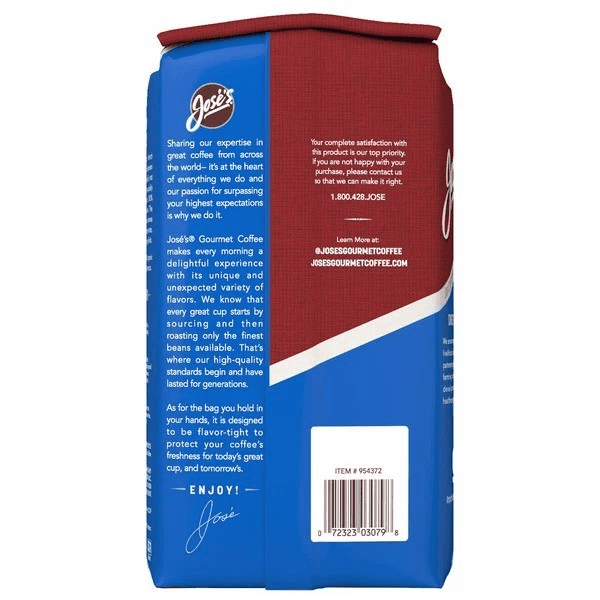 jose's gourmet coffee organic french roast whole bean coffee 3 lbs/ 48 oz