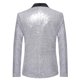 thumbnail image 3 of Ceisia Men's Slim Fit Sequin Shawl Collar Blazer & Trousers Set | Party & Performance Wear Gifts, 3 of 5