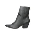 thumbnail image 2 of Matisse Womens' Caty Snake Print Pointed Toe Cowboy Bootie, Black, 9, 2 of 6
