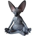 thumbnail image 1 of Meditación del gato esfinge, estatua del gato pensante, gato pensante meditando, 1 of 5