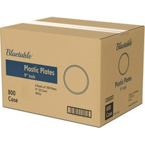 Plastic Plates Bulk 9 Inch (800 Case) White Disposable Dinner Plates, Every Day  Microwaveable Platos Desechables
