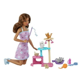 Barbie Pups Family Playset Blonde Doll Pregnant Mom Dog Newborn Color Change Puppies Accessories for Kids Walmart