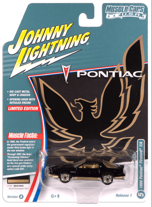 Miniature Johnny Lightning Chevy Camaro SS 1969 Noire - Échelle 1:64, Die-Cast, Bonus