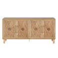 thumbnail image 5 of Tcbosik 4-Door Storage Cabinet, Buffet Sideboard with Adjustable Shelves, Coffee Bar Cabinet, Kitchen Credenza for Dining Room, Living Room, Hallway, Natural, 5 of 9