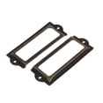 thumbnail image 2 of Drawer Box Case Card Tag Label Holders Frames Bronze Tone 85mm x 33mm 8Pcs, 2 of 5