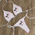thumbnail image 4 of Bikini con lazo de cuello colgante para niñas, traje de baño Sexy de Hello Kitty, sujetador ajustable, chaleco, regalos, Anime Kuromi Y2K, 2 piezas, 4 of 4