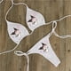 thumbnail image 4 of Bikini con lazo de cuello colgante para niñas, traje de baño Sexy de Hello Kitty, sujetador ajustable, chaleco, regalos, Anime Kuromi Y2K, 2 piezas, 4 of 4
