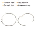 thumbnail image 4 of Unique Bargains 2' OD 1.8' ID Loose Leaf Rings Binder Ring Steel for Book DIY Scrapbook Notebook, Silver 36 Pack, 4 of 5