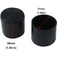 thumbnail image 2 of GFDYREE PVC Round Table Chair Leg Tips Caps Furniture Feet Pads Tile Floor Protectors, 1-1/2 Inches, 16 Pack, Black, 2 of 3