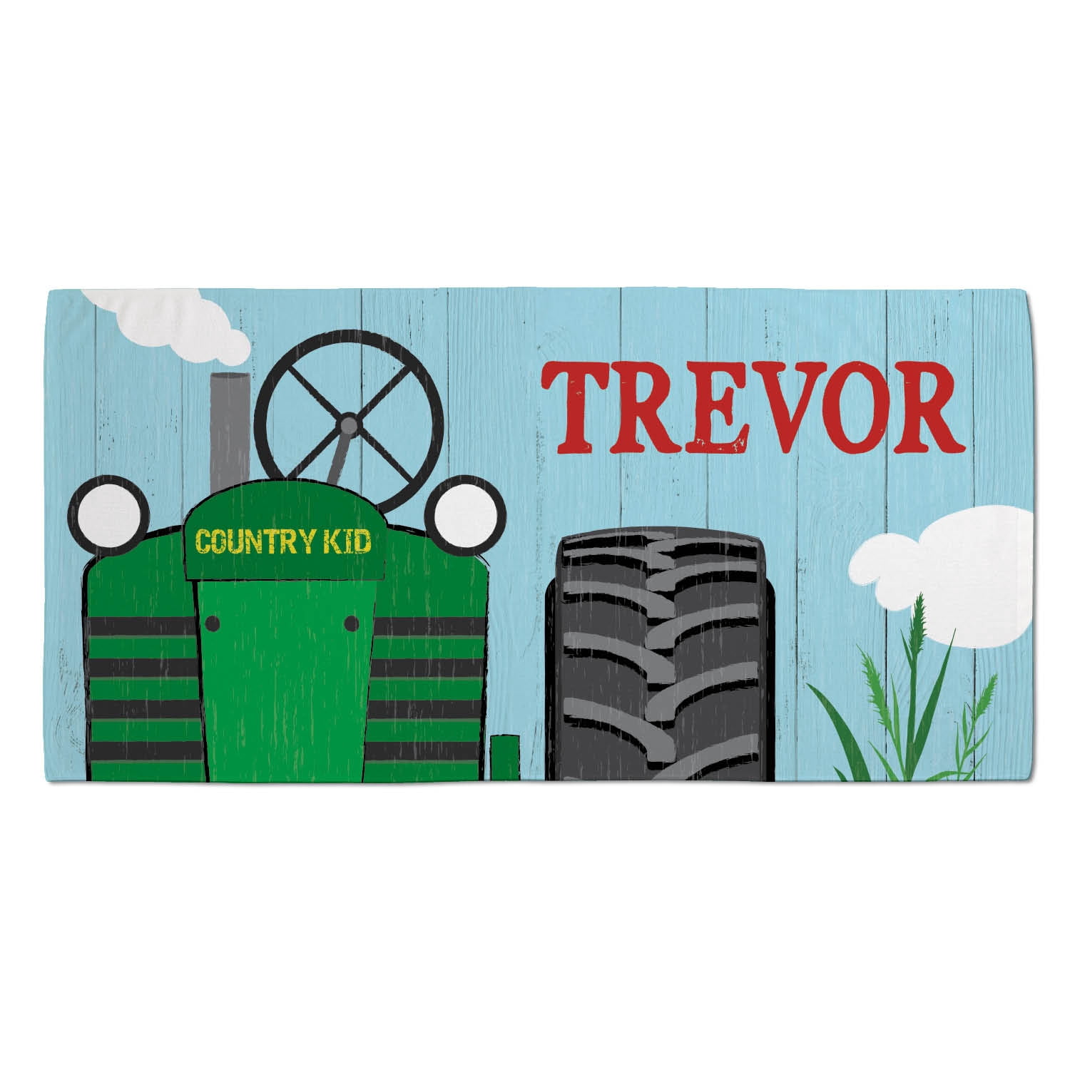 Tractor Plush Kids Beach Towel