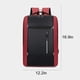 thumbnail image 4 of Mochila para portátil de 16 pulgadas, delgada, carga USB, colegio, regalos, mujeres con doble hombro, hombres con gran capacidad, rojo, 4 of 5
