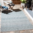 thumbnail image 2 of SAFAVIEH Courtyard Altan Geometric Indoor/Outdoor Area Rug, Grey/Teal, 8' x 10', 2 of 13