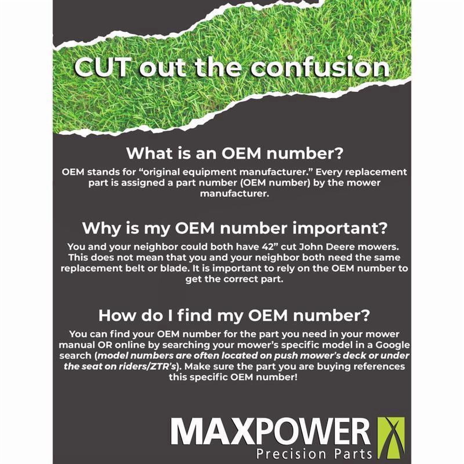 MaxPower 561714 Two Blade Mulching Set for Many 42 in. Cut Craftsman, Husqvarna, Poulan Mowers Replaces OEM #'s 134149, 594892701