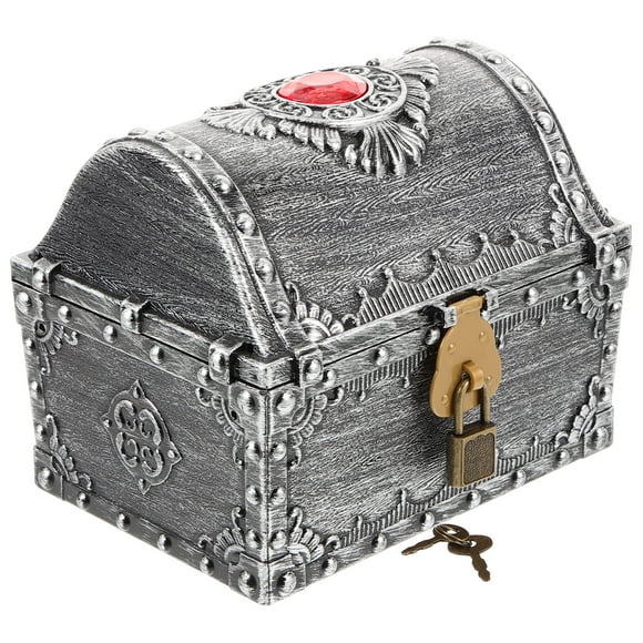 SHISUYAN Small Treasure Box Pirate Chest Vintage Treasure Box Small Treasure Chest with Lock and Key