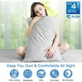 thumbnail image 5 of Quntis Cooling Pillow Cases for Hot Sleepers, Japanese Q-Max 0.55 Cooling Pillowcases, Both Sides[Cooling/Cotton], Breathable Soft Pillowcase for Hair and Skin, Set of 2-Gray (Standard (20" x 26")), 5 of 8