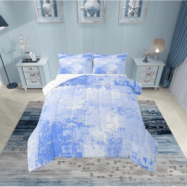 Erosebridal Gradient Ombre Comforter Sets Queen Size,Abstract Artwork Bedding Queen Comforter Set,Ultra Soft Reversible Bedding Sets Queen with Comforter,Oil Painting Decor,3 Pieces