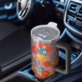 thumbnail image 6 of 40oz Pioneer Flower Floral Print Pattern Insulated Tumbler with Handle, BPA-Free Leak Proof Lid and Straws, Double Wall Vacuum, Hot 12h/Cold 34h, 6 of 6