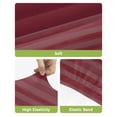 thumbnail image 4 of Red Striped Bar Stool Covers Set of 4, Vintage Stripes Ombre Stretch Washable Bar Chair Covers with Backs, Removable Pub Counter Height Chair Cover for Kitchen Dining Room Cafe, 4 of 7