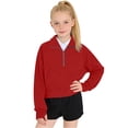 thumbnail image 3 of BLVB Girls Half Zip Sweatshirt Fleece Pullover Sweatshirts Fall Winter Clothes for Teen Girls Thumb Hole for 5-14 Years, 3 of 6