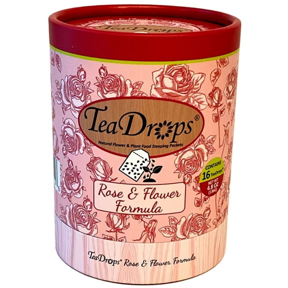 TeaDrops® ROSE   FLOWERS Organic Liquid Fertilizer Packets (16 Count)