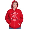 thumbnail image 3 of Daily Grind Gym Workout Exercise Zip Up Hoodie Men's Women's Brisco Brands S, 3 of 6