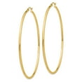 thumbnail image 2 of Real 14kt Yellow Gold Hoop Earrings; for Adults and Teens; for Women and Men, 2 of 3