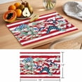thumbnail image 6 of 4th of July Placemats Set of 4 Independence Day Star Botanical Red Striped Place Mats Indoor Wipeable Table Mats Washable Cloth Dining Table Placemats for Kitchen Holiday Party Home Decor 13x19 Inch, 6 of 9