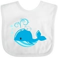 thumbnail image 3 of Inktastic Cute Blue Whale in Nautical Hat Boys or Girls Baby Bib, 3 of 4