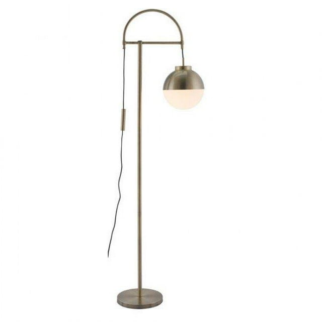 Zuo Modern 56053 Lampe de Sol Waterloo, Blanc & Laiton Brossé