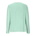 thumbnail image 4 of Womens Plus Size Tops Ndbuld Long Sleeve Shirts for Women Fall Tops Dressy Casual Blouses Pleated V Neck Tunic Tops Mint Green 5XL, 4 of 6