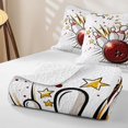 thumbnail image 4 of Homewish Star Bowling Strike Twin Quilt Set, Sport Twin Coverlet Set for Boys and Girls, 2pcs, 1 Comforter and 1 Pillowcase, 4 of 7