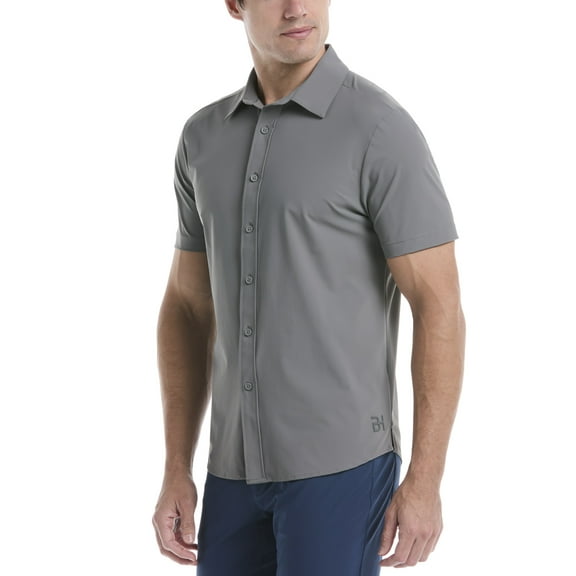 Ben Hogan Men's and Big Men's Performance Short Sleeve Button-Down Golf Shirt, Size S-5XL
