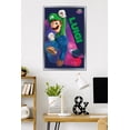 thumbnail image 2 of Nintendo The Super Mario Galaxy Movie (2026) - Luigi Jump Wall Poster, 22.375" x 34" Framed, 2 of 5