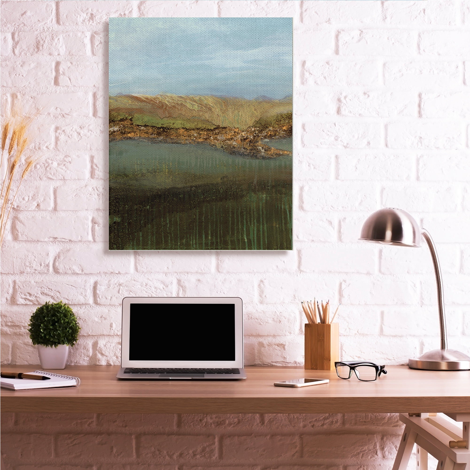 Stupell Industries Landscape Countryside Abstraction Blurred Earth Tones,36 x 48,Designed by Ruth Fromstein