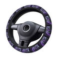 thumbnail image 2 of Bingfone Purple Plant White Tiger Steering Wheel Cover - Universal 15 Inches Car Steering Wheel Covers Grip Auto Internal Accessories, 2 of 6