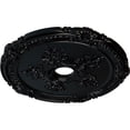 thumbnail image 3 of Ekena Millwork 26"OD x 3 3/4"ID x 1 1/2"P Attica with Rose Ceiling Medallion (Fits Canopies up to 4 1/2"), Hand-Painted Jet Black, 3 of 5