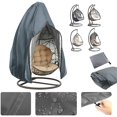 thumbnail image 1 of Cubierta colgante para silla de huevo, impermeable, a prueba de polvo, para exteriores, con cremallera, 210D, tela Oxford, veranda, jardín, césped, silla, protector, accesorio para muebles, 230 x 200 JAMW Sencillez, 1 of 5