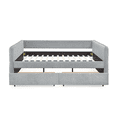 thumbnail image 6 of Tcbosik Queen Size Daybed with 2 Storage Drawers, Boucle Fabric Upholstered Sofa Bed for Bedroom, Living Room, Guest Room, No Box Spring Needed, Grey, 6 of 11