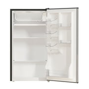 Frestec 3.2 Cu.Ft Mini Fridge with Freezer, 6 Settings Mechanical Thermostat, Stainless