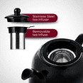 thumbnail image 6 of ETHNIQ - Electric Samovar | 3.2L Stainless Steel Tea Maker | Adjustable Temperature Controller | Boil Dry & Auto Shot-off | 1.2L Porcelain Teapot | Turkish, Persian, Russian Tea Kettle (Black), 6 of 8