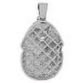 thumbnail image 5 of Real Genuine Diamond Egyptian Pharaoh King Tut Pendant 0.40 Ctw 10k White Gold Finish Charm + Moon Cut Chain, 5 of 5