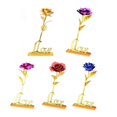 thumbnail image 3 of Gold Plated Rose Flower Handmade Valentine's Day Party Home Decor Flowers, 3 of 6