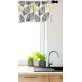 thumbnail image 3 of Ambesonne Off White Window Valance, Digital Leaves Pattern, 54" X 18", Charcoal Grey and Yellow, 3 of 3