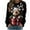 #07 Black, variant on Women's Christmas Sweatshirts Fall Winter Round Neck Shirts Fashion Christmas Funny Printed Blouses Long Sleeve Sweaters Casual Xmas Holiday Pullover Tops
