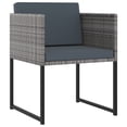 thumbnail image 4 of vidaXL Patio Dining Set Outdoor Table and Chairs Furniture Set Poly Rattan, 4 of 40